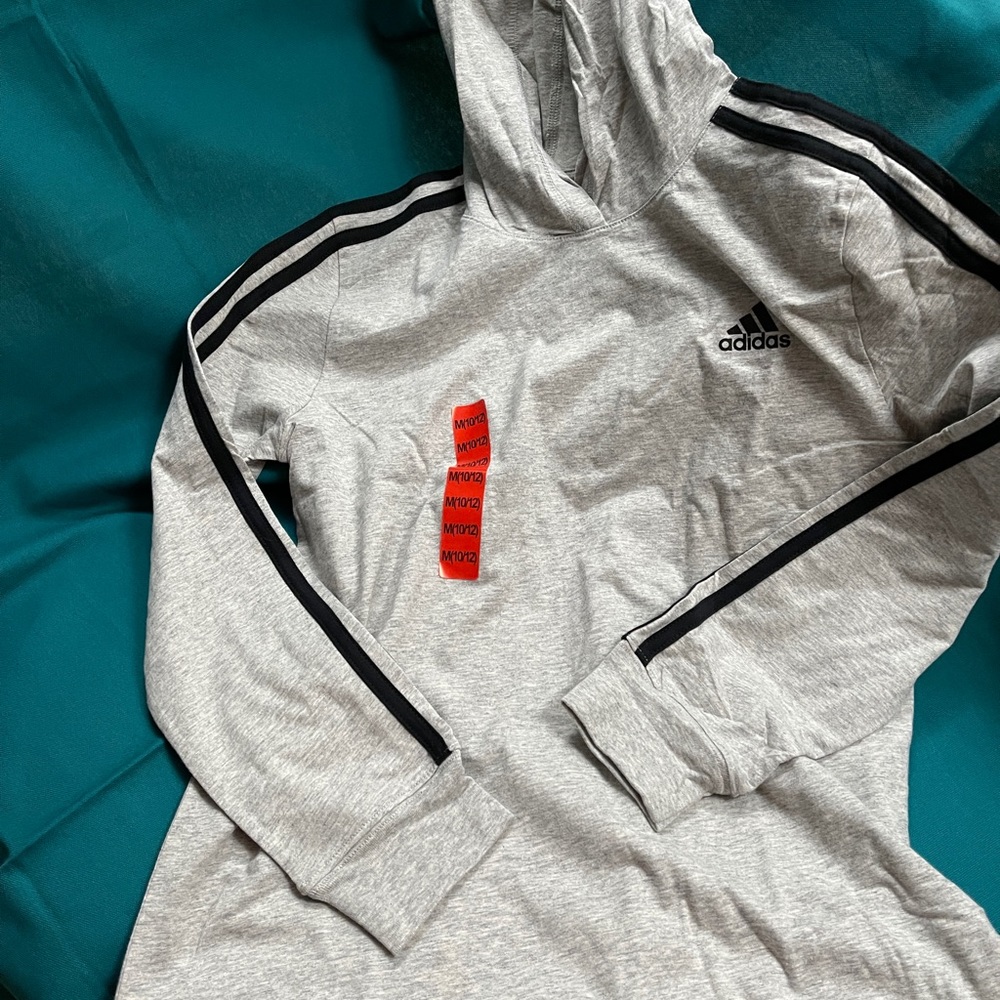 ADIDAS Boys Lightweight hoodie grey